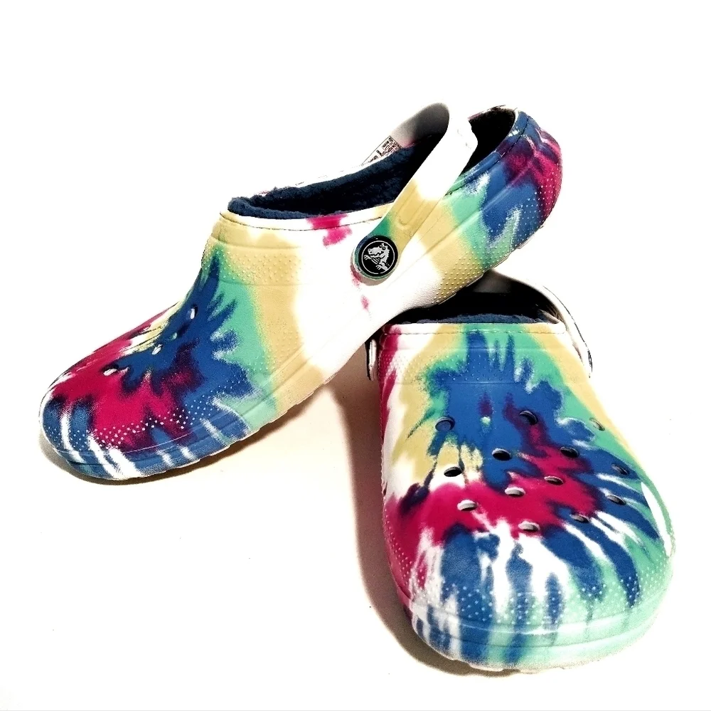 Crocs Classic Fur Lined‎ Tie Dye Clog Unisex M6/W8
